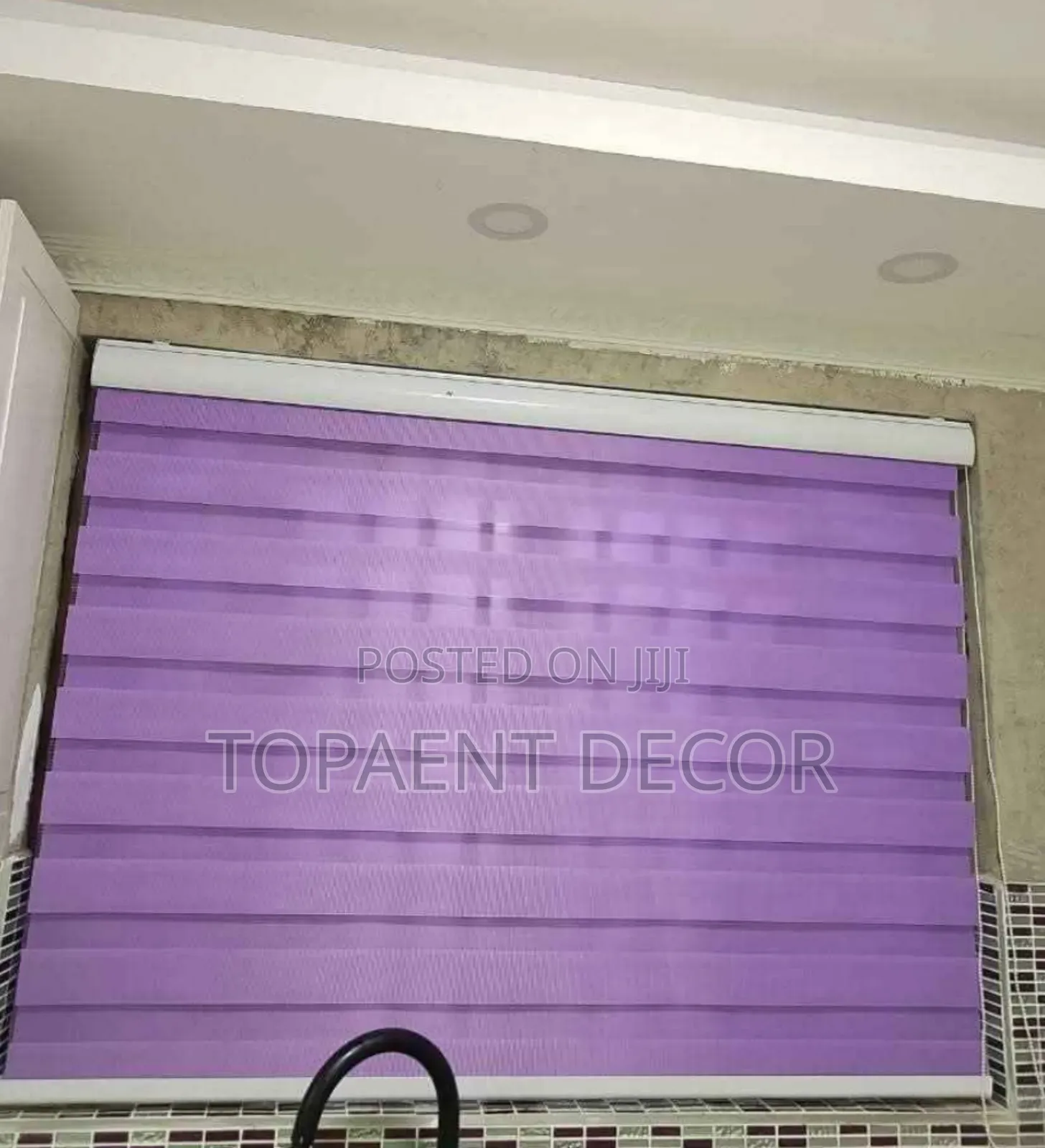 Kitchen Window Purple Easy To Install Horizontal Office Blinds