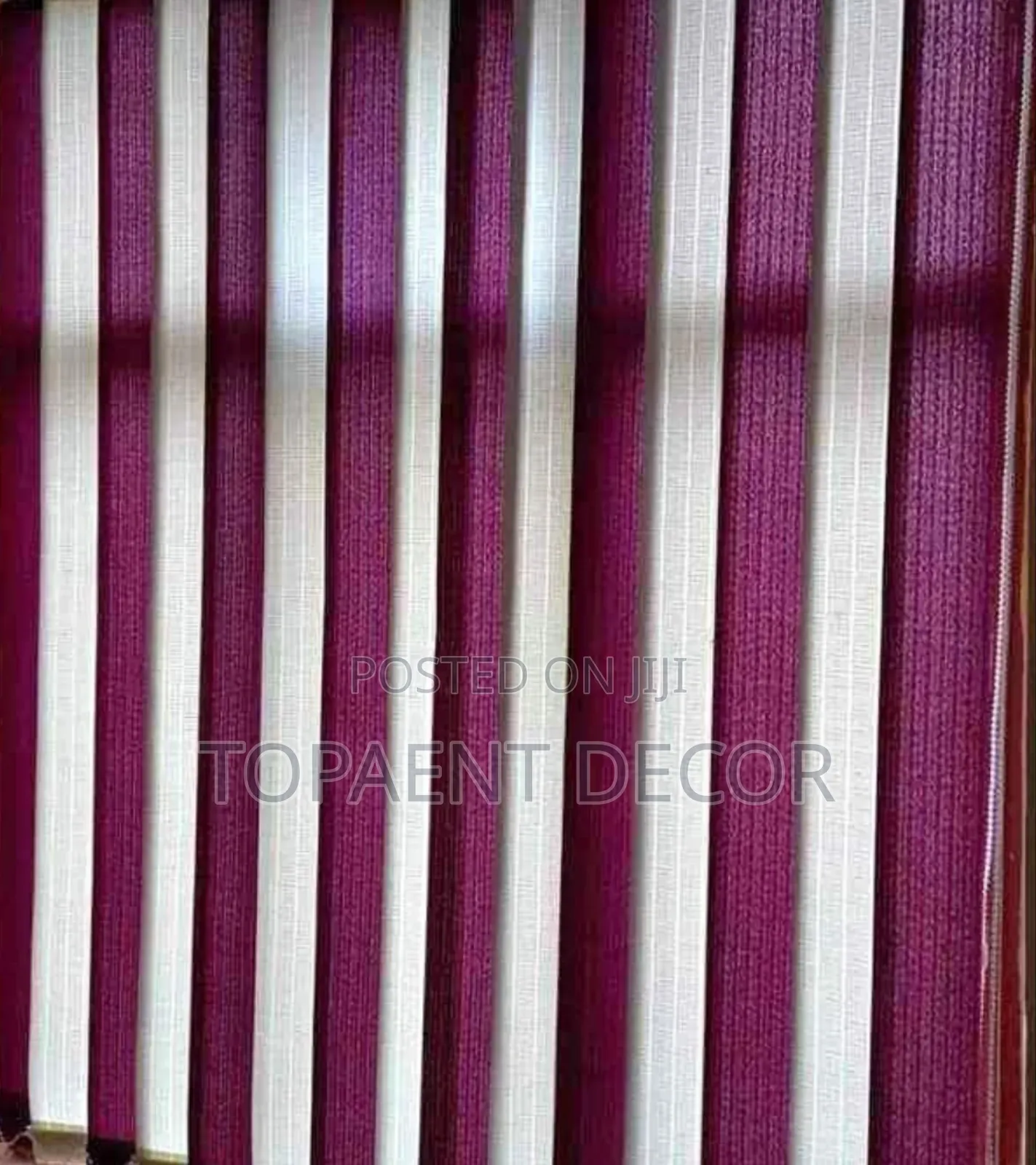 Blended White And Purple Slats For Vertical Blinds