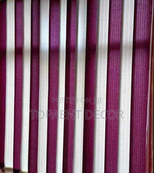 Blended White And Purple Slats For Vertical Blinds - main view