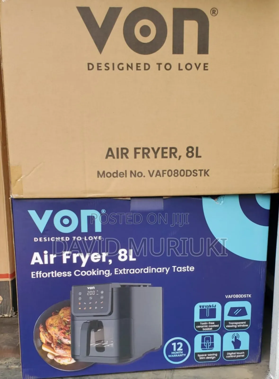 Von 8l Digital Slim Design Air Fryers