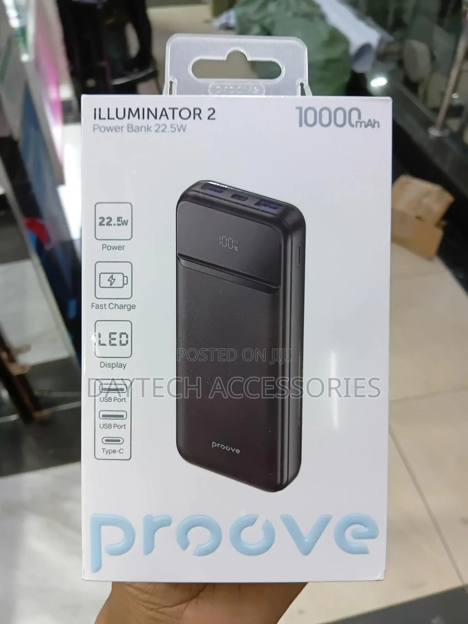 The Proove Illuminator 2 Fast-Charging Power Bank 10,000mah.