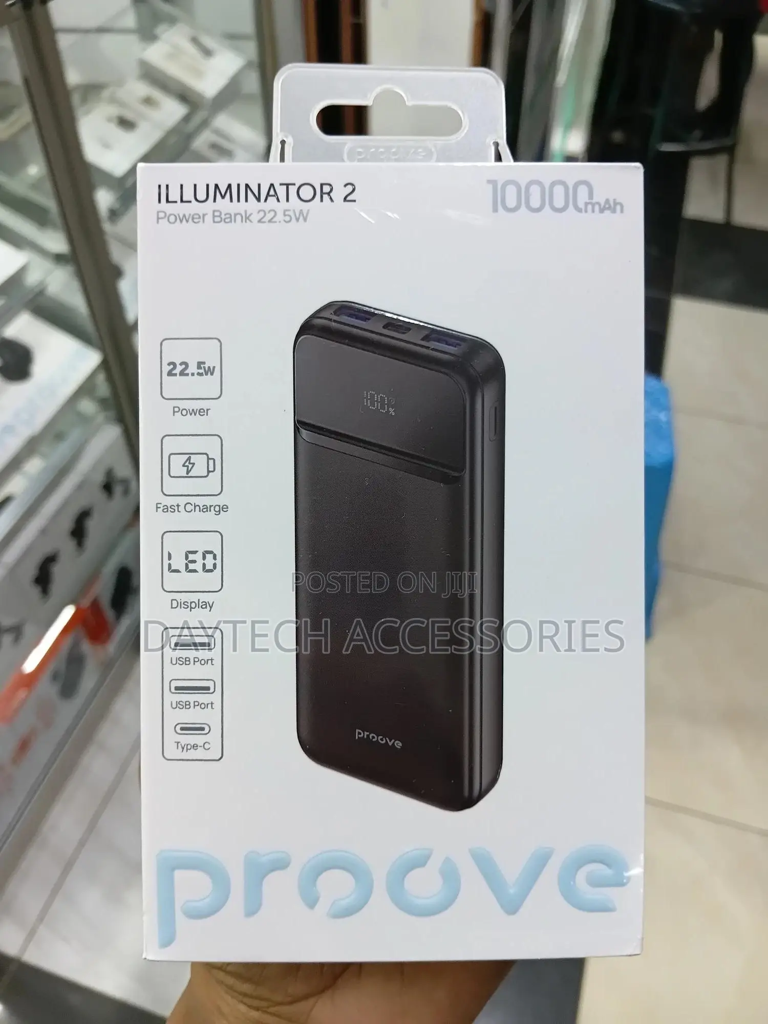 The Proove Illuminator 2 Fast-Charging Power Bank 10,000mah.