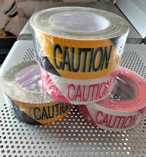 Red And White Wtriped Hazard Or Caution Tape. - thumbnail 3