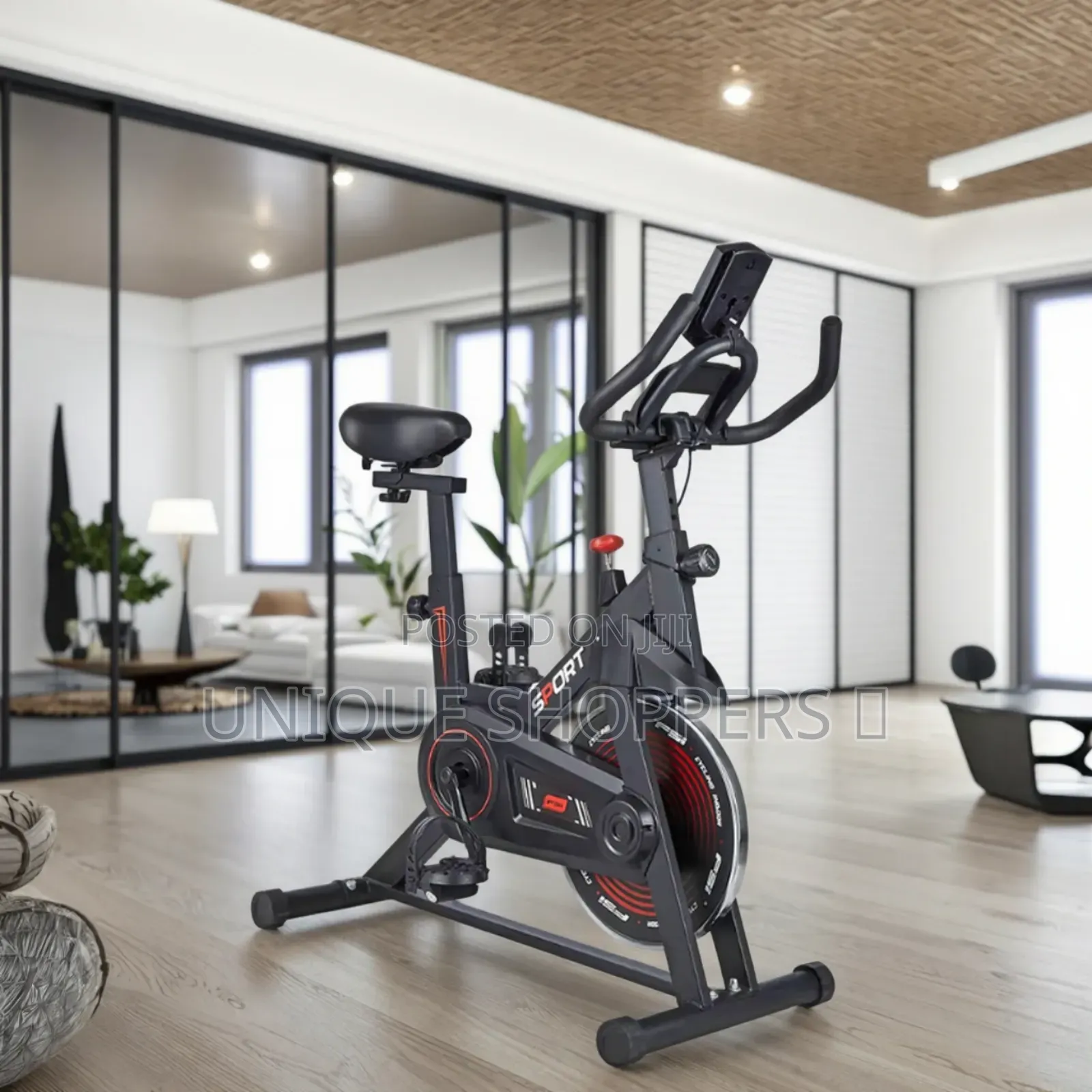 Portable Spin Bike
 
Wheels for Movement
With Sensors