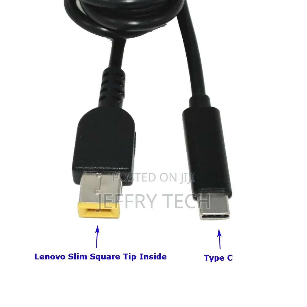 Usb C Type C to Slim Square Tip Pd Charger Cable Power Cable for Lenov