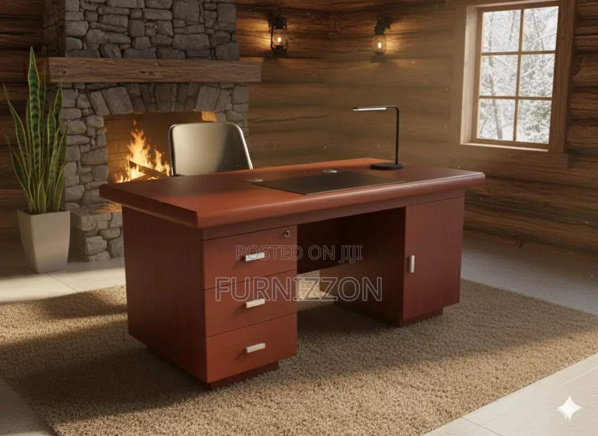 Affordable 1.4m Wooden Office Desk With Storage