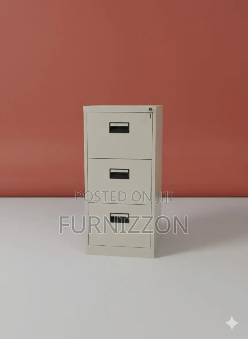 Modern 4-Drawer Metallic Office Storage Cabinet