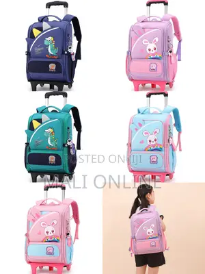 Kids Backpack Trolley School Bag With Wheels Waterproof Bookbag