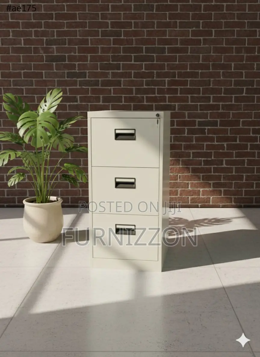 Modern 3-Drawer Steel Office Storage Unit