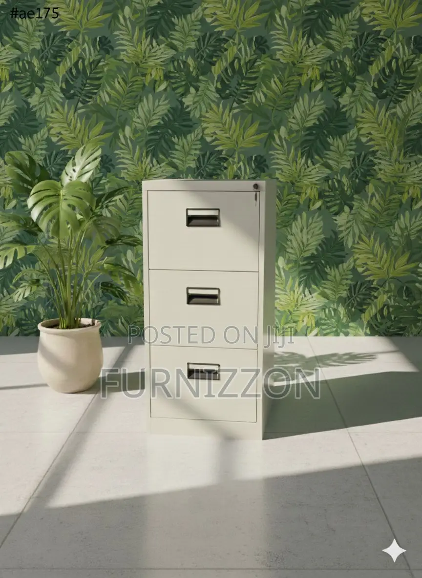 Compact 3-Drawer Metal Office Cabinet