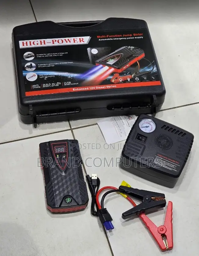 High Power 99800mah Car Jump Starter Emergency Tool Kit With Led Light