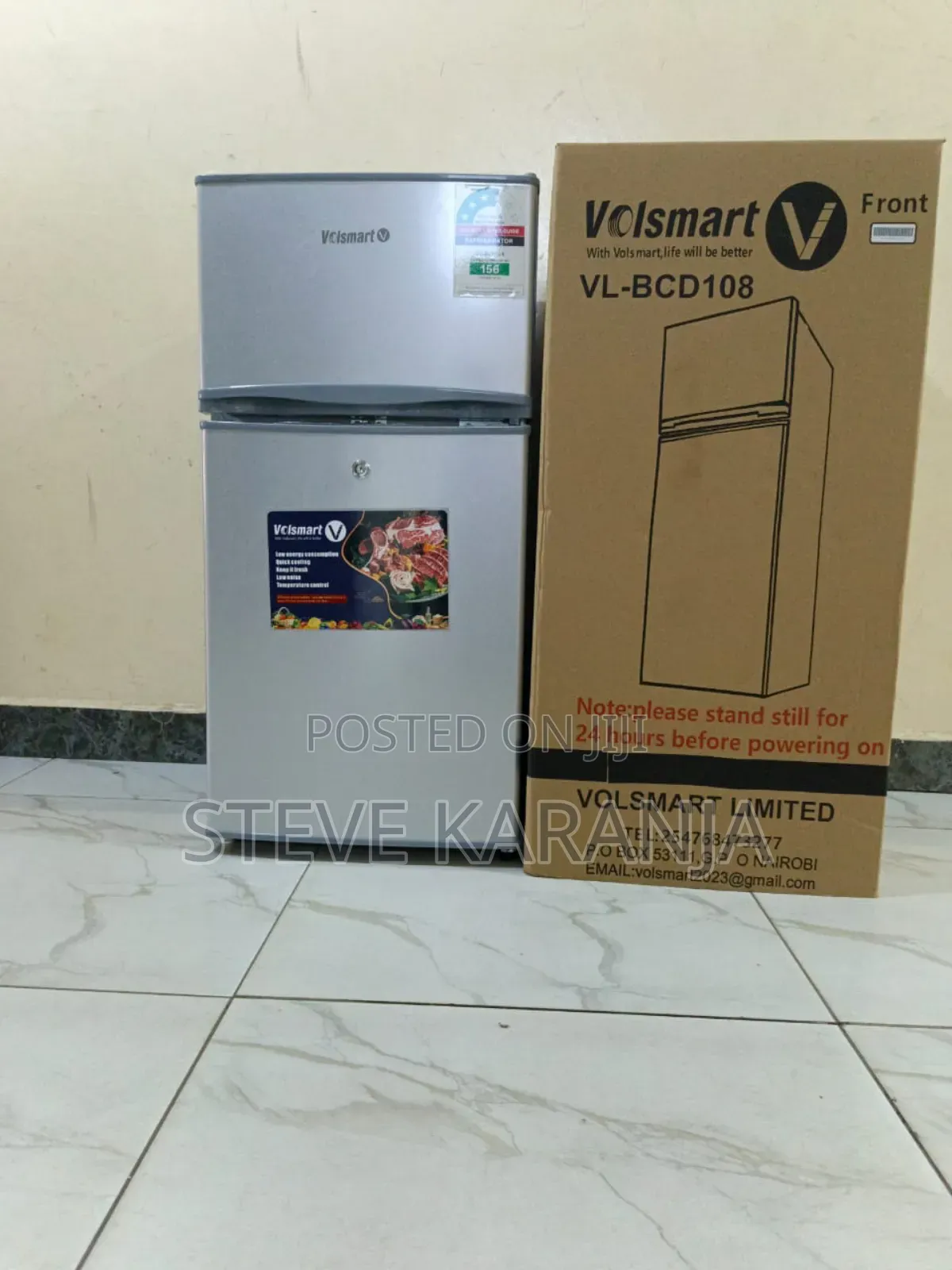Volsmart Double Door Fridge 108l