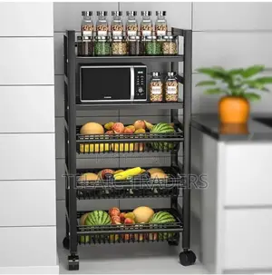 Microwaves Stand With Fruits