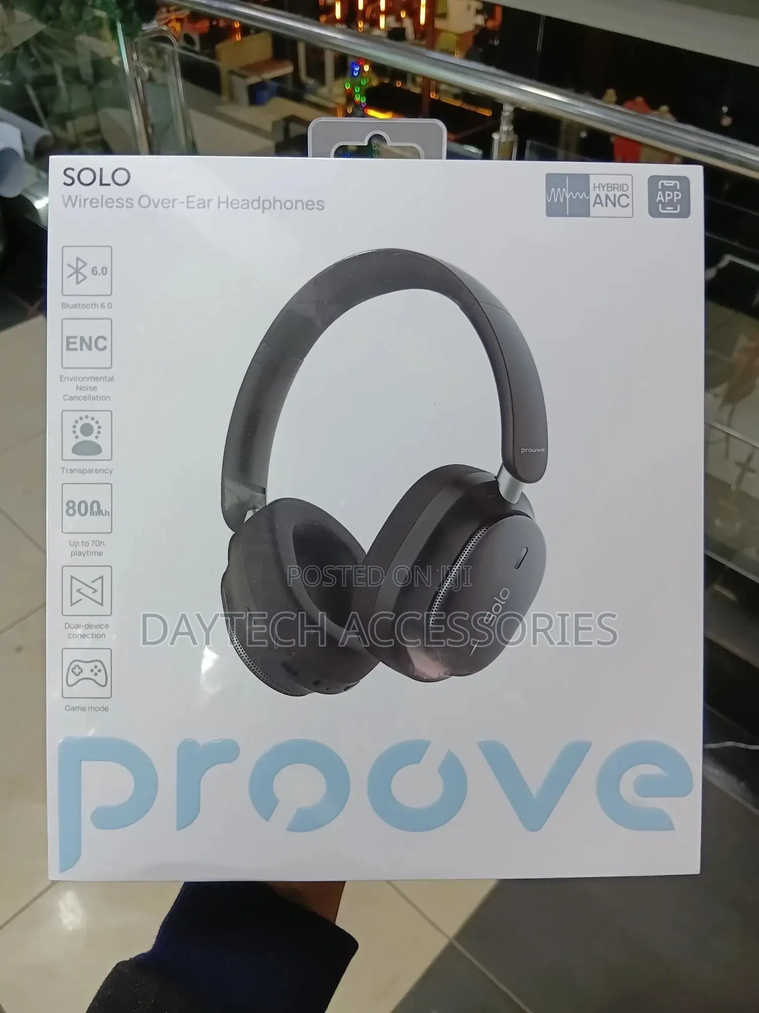 Proove Wireless Headphones Solo With Hybrid Anc.