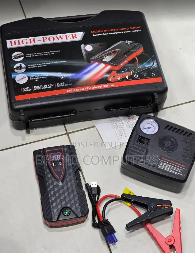 Portable Car Jump Starter With Air Compressor