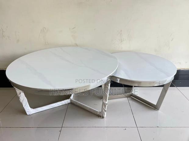Modern Marble-Top Vanity Stools
