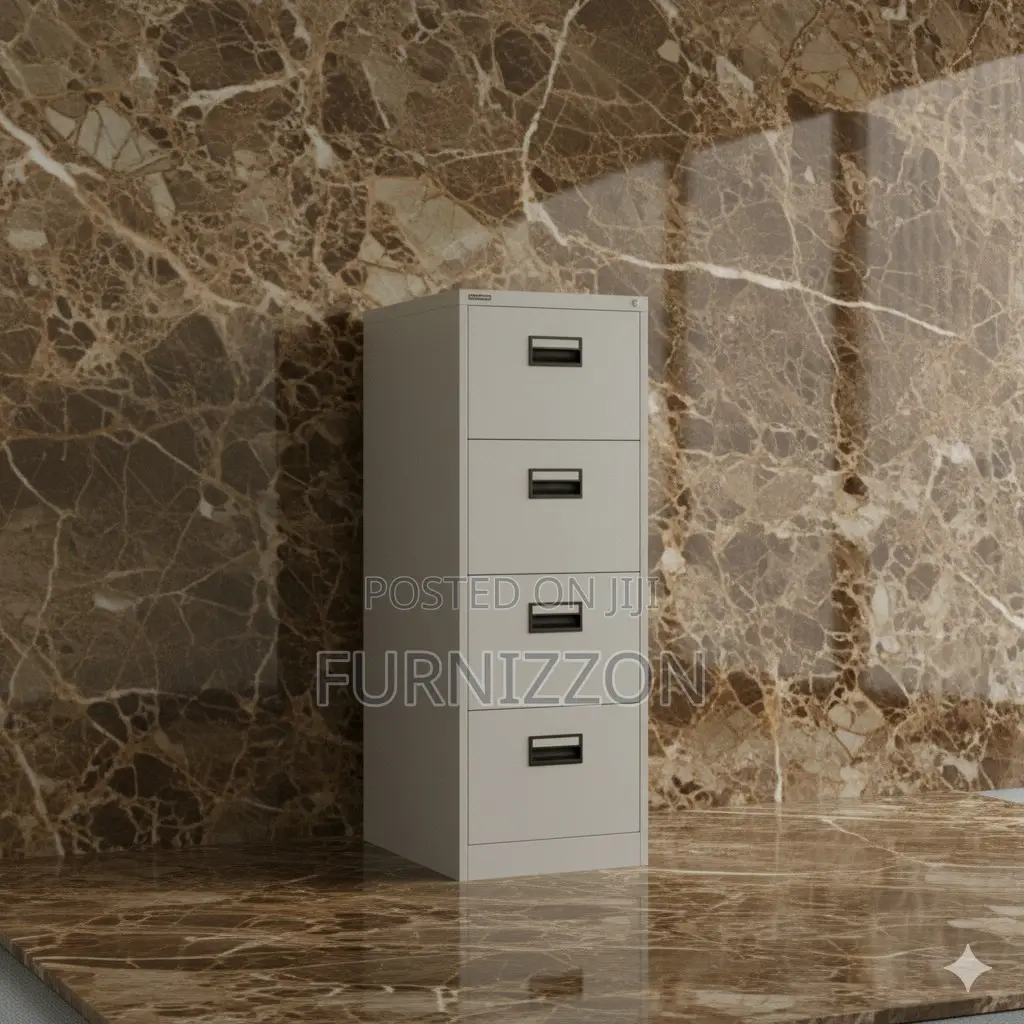 Functional 4-Drawer Metallic Office Cabinet