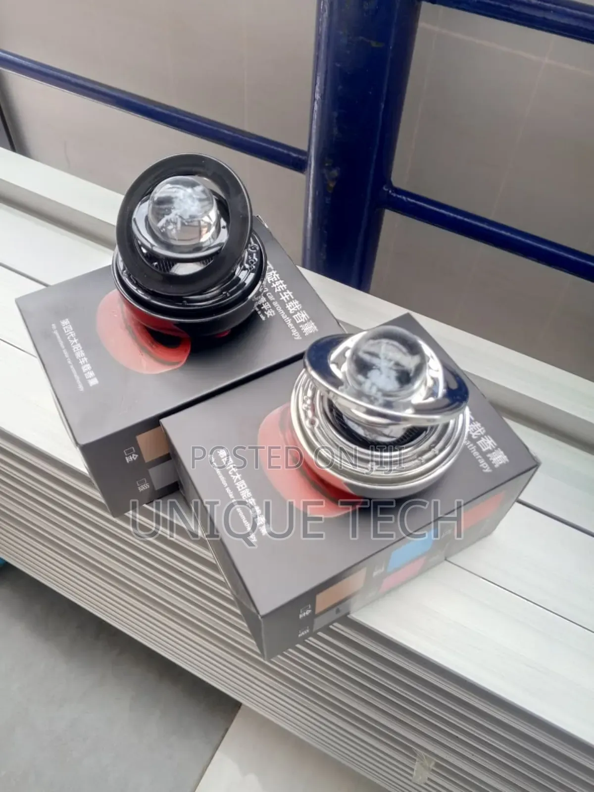 Solar Powered Spinning Car Air Perfume