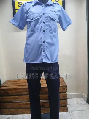Security Trousers Na Shirt Blue Shirt Navy Blue Trouser