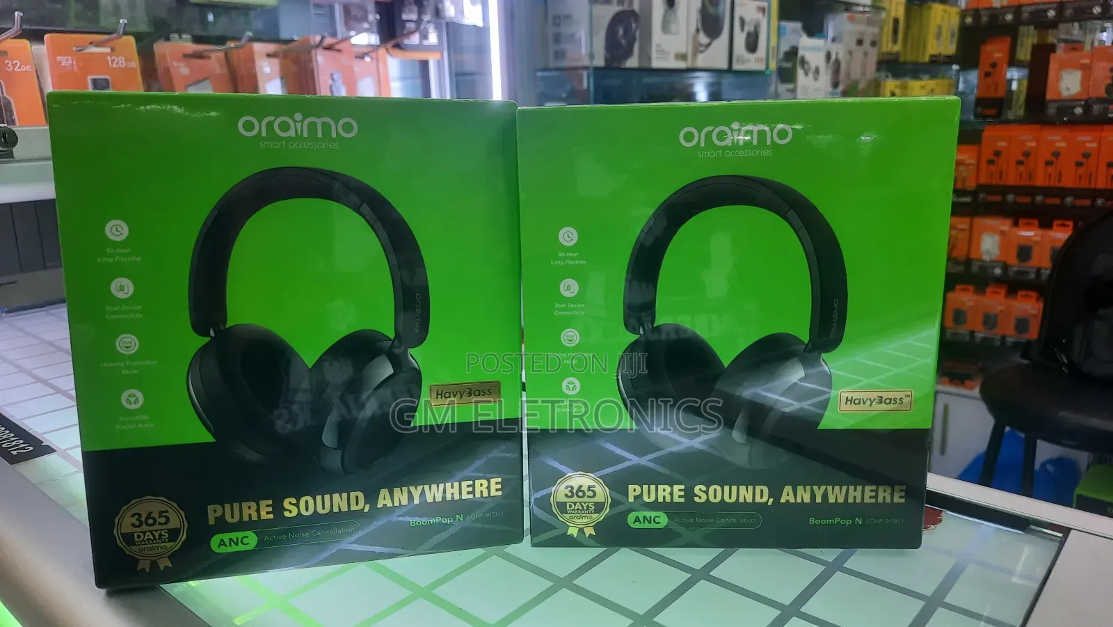 Oraimo Boompop N Wireless Hybrid Noise Cancelling Over-Ear Headphones