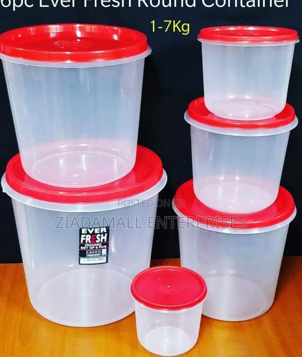 Crown Everfresh Airtight Round Containers (6-Piece Set)