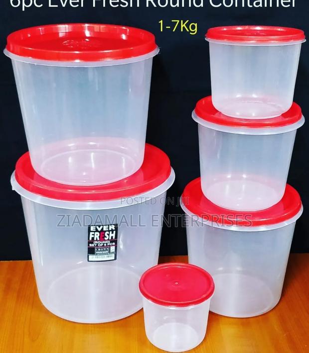 Crown Everfresh Food Storage Containers – Round Design, 6 PCS