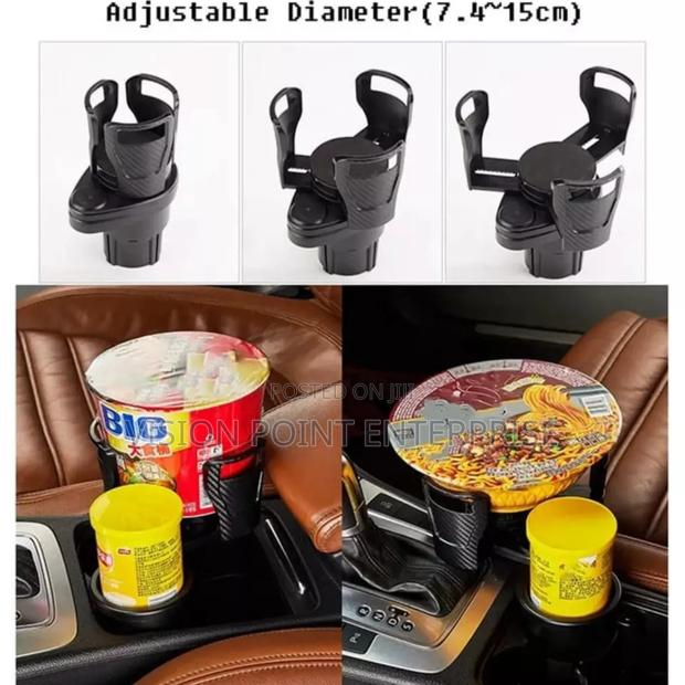 Strong Durable Expandable Dual Slot Car Cup Holder