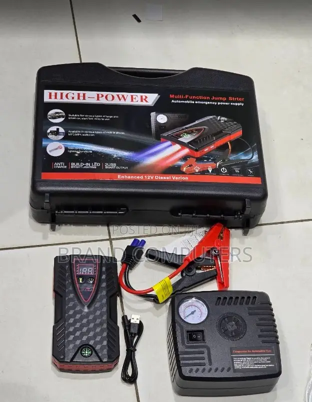 12v 99800mah Lithium Car Jump Starter Power Bank Emergency Tool Kit