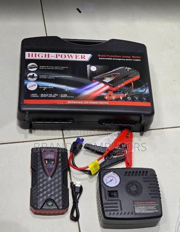 12v 99800mah Lithium Car Jump Starter Power Bank Emergency Tool Kit