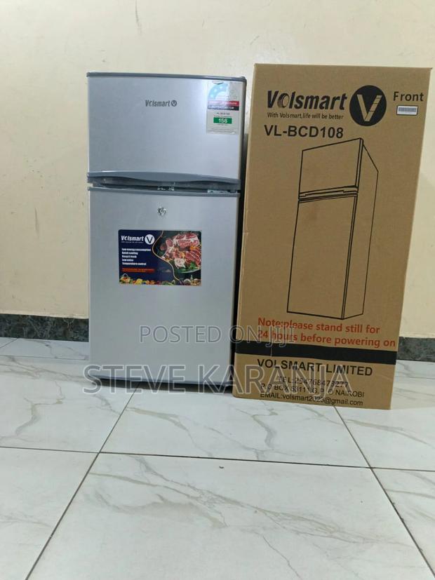 Double Door Mini Fridge With Top Mounted Freezer - thumbnail 2