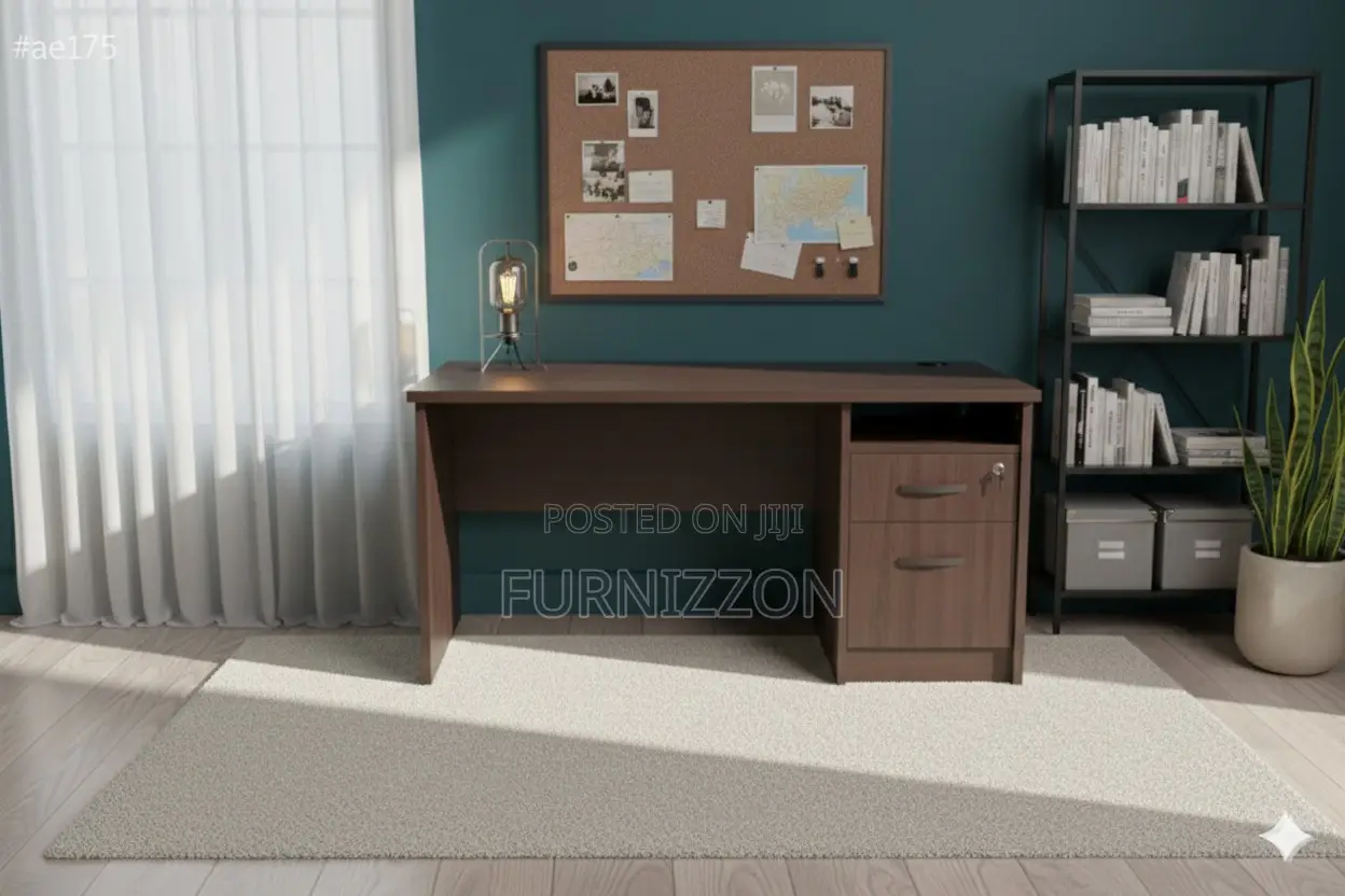 Ergonomic 1.2m Office Desk With Cabinet