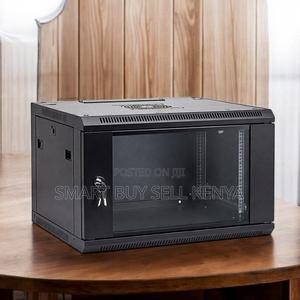 6u Wall Mount Data Cabinet, Lockable Glass Door Removable Covers - thumbnail 2
