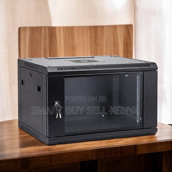 6u Data Cabinet, Lockable Steel Frame Quick Release Front Door - main view
