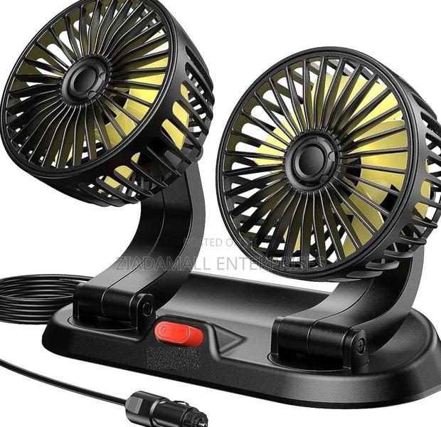 Double Headed Vehicle Fan – Powerful Cooling for Every Seat 