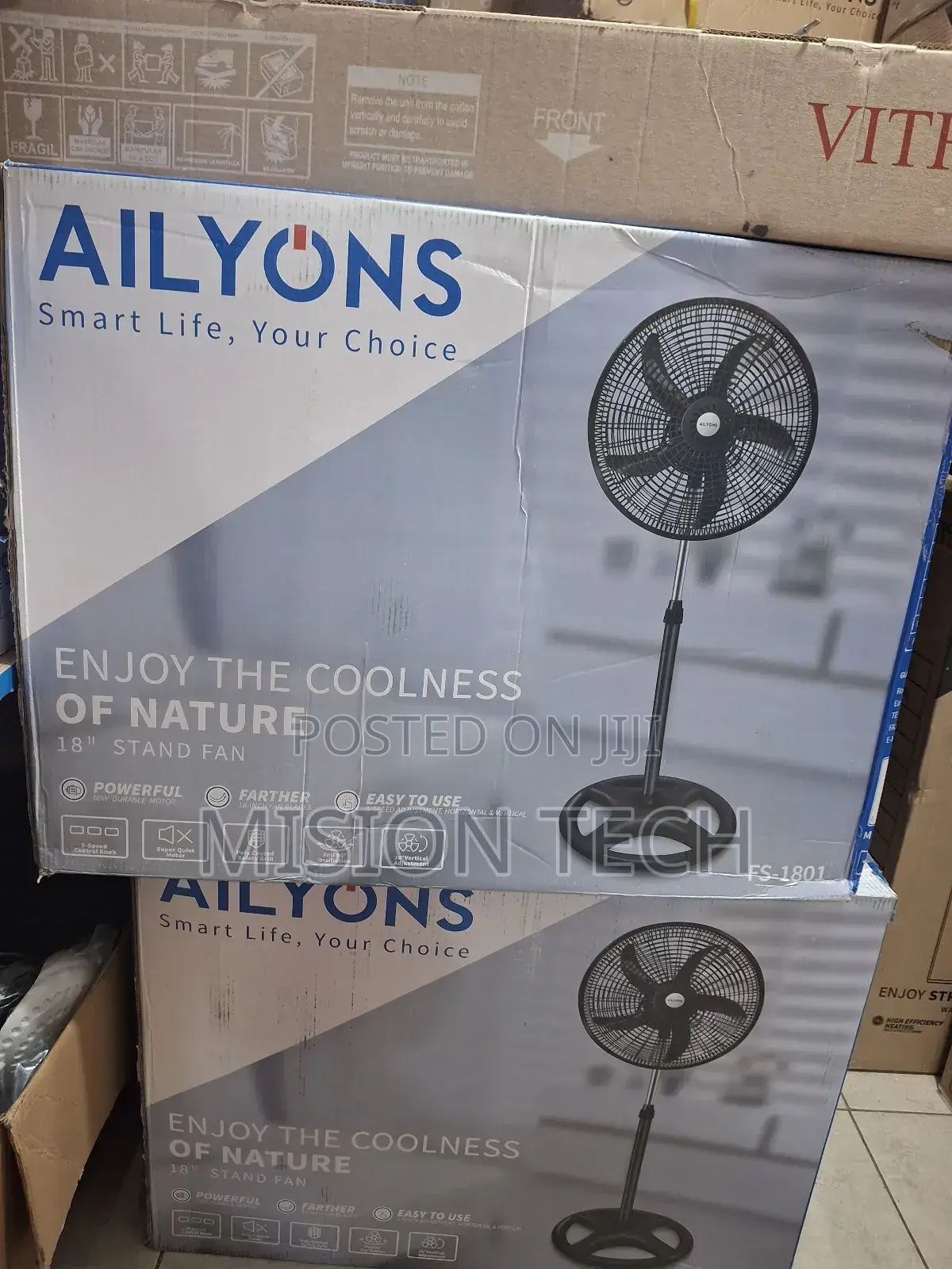Ailyons 18-Inch Stand Fan, Model Fs-1801 
