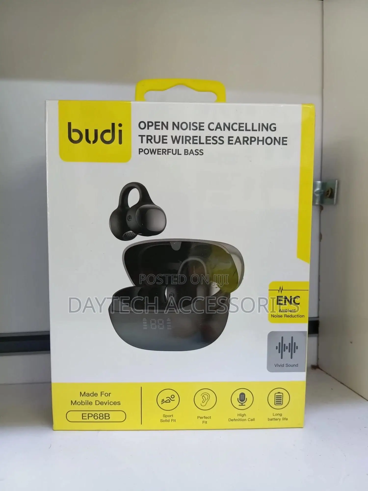 Budi Ep68b Clip -on TWS Bluetooth With Enc Earbuds
