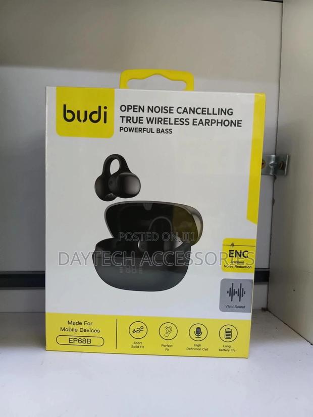 Budi Ep68b Clip -on TWS Bluetooth With Enc Earbuds - thumbnail 3