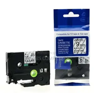 Brother Laminated 9mm TZC-S121 Black on Clear Label Cartridge Compatib