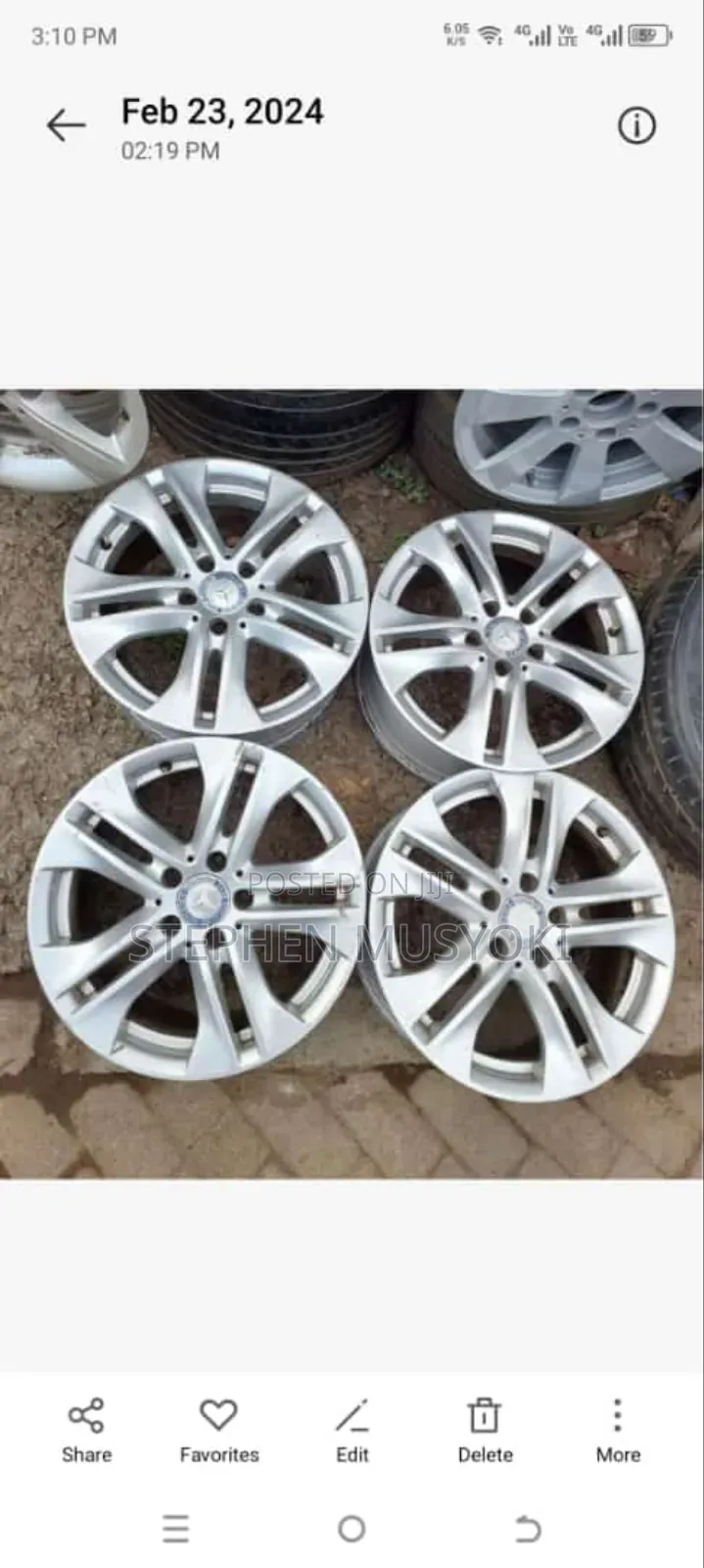 Mercedes Benz C200 Size 17inch Rims