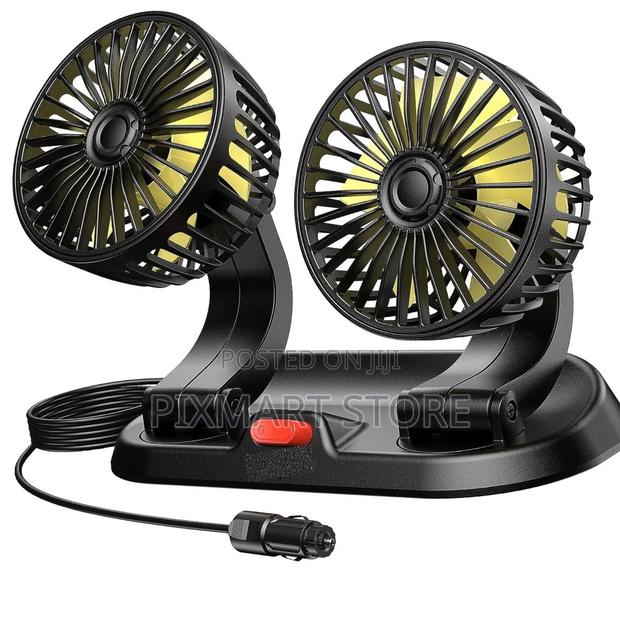 Double Headed Vehicle Fan for Enhanced Cabin Cooling