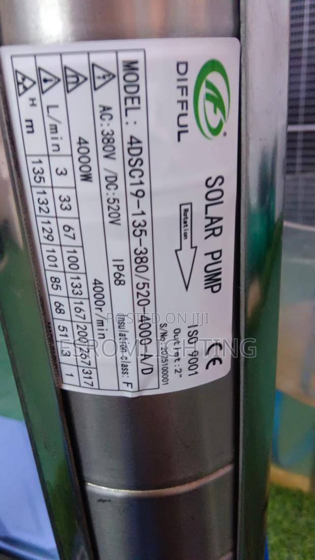 4000 Watts -4hp Difful Submersible Solar Water Pump -4dsc19-135