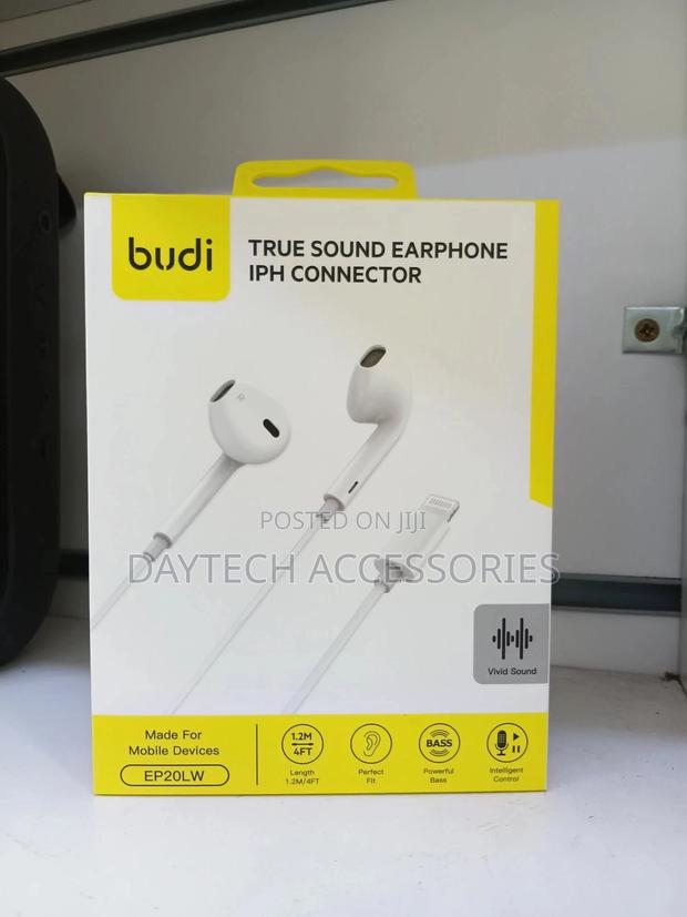 Budi Ep20l Earpods With Lighting Connector Earphones for iPhone