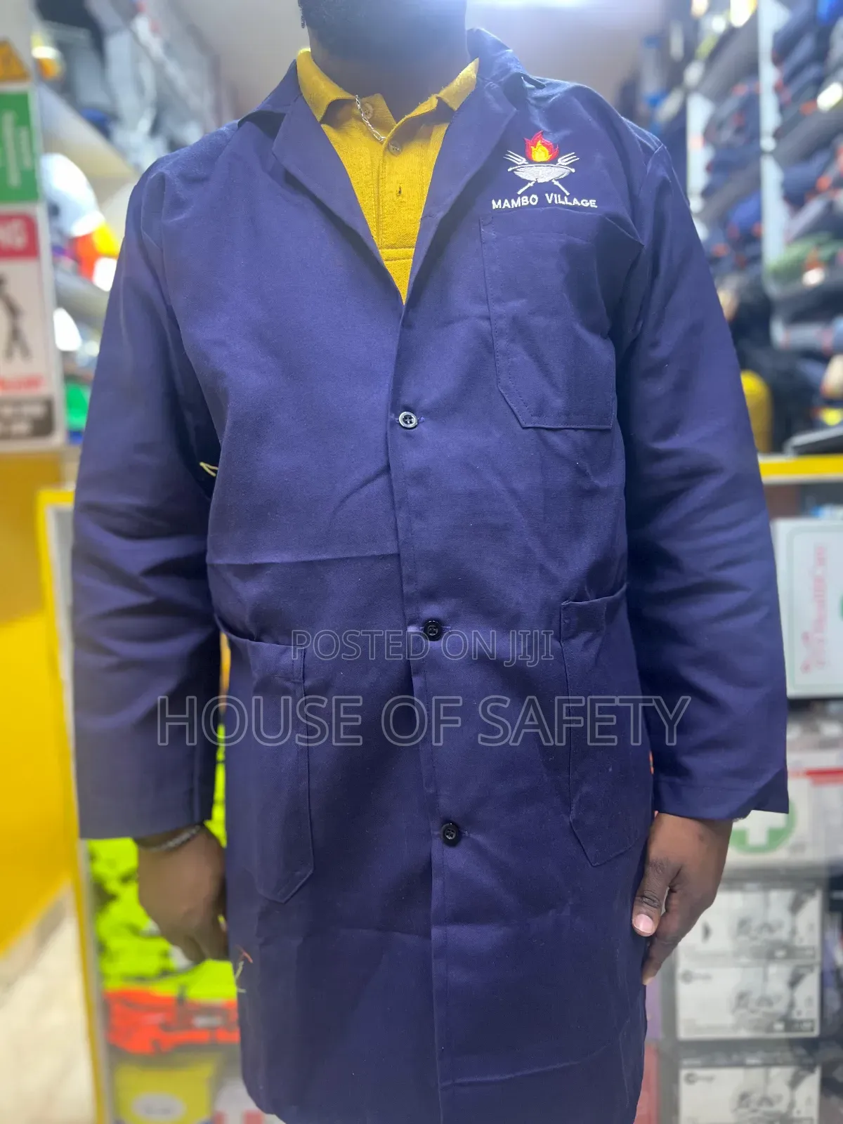 Straigt Cut Navy Blue Coat
