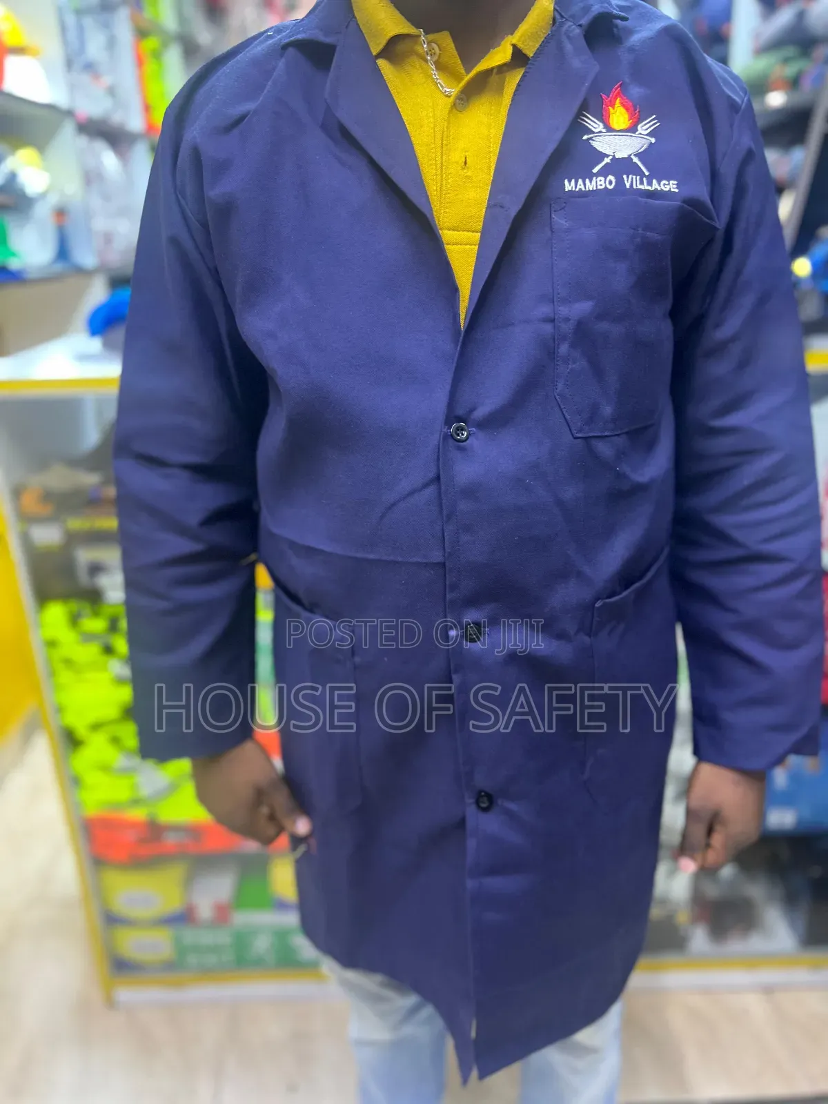 Straigt Cut Navy Blue Coat