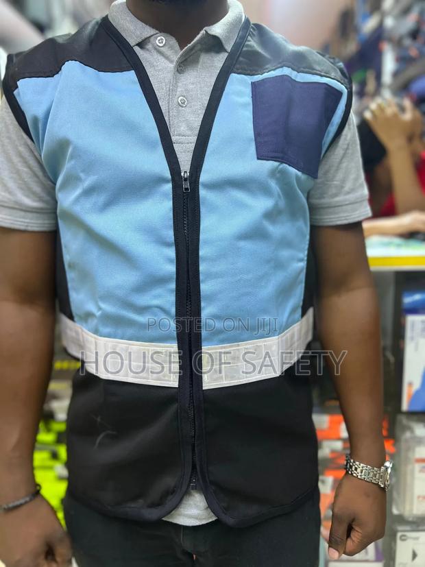 2 Colours Piped Sleeveless Jackets - main view