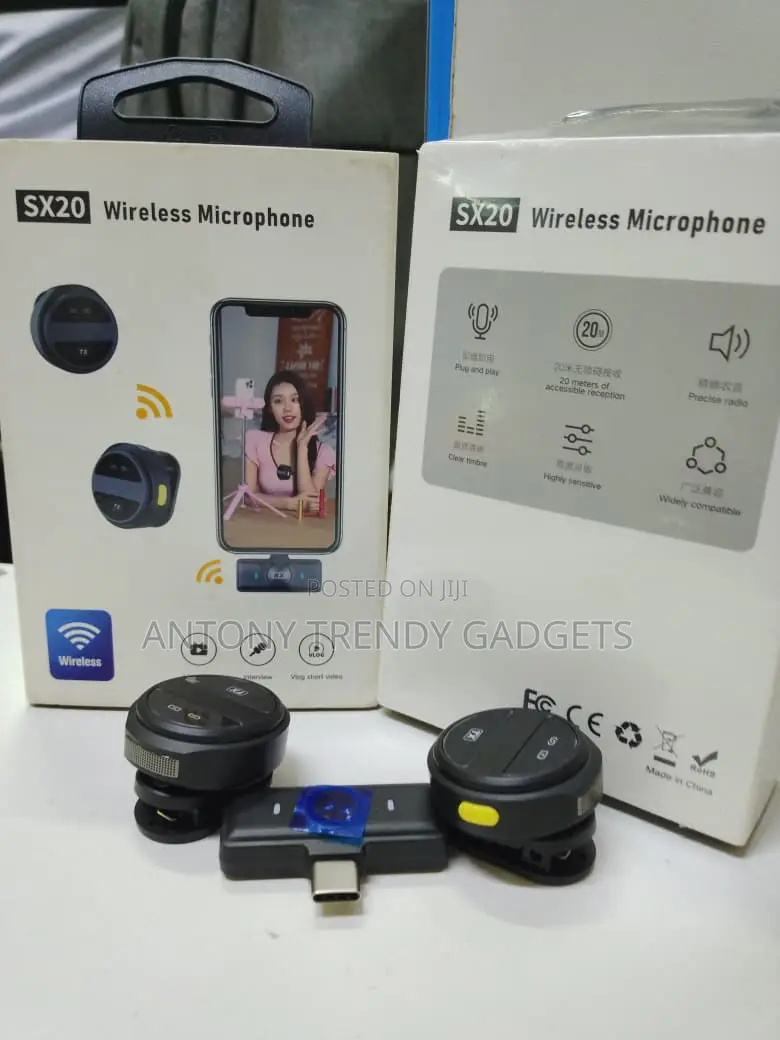 Sx20 Wireless Lavalier Microphone Kit 20m Range