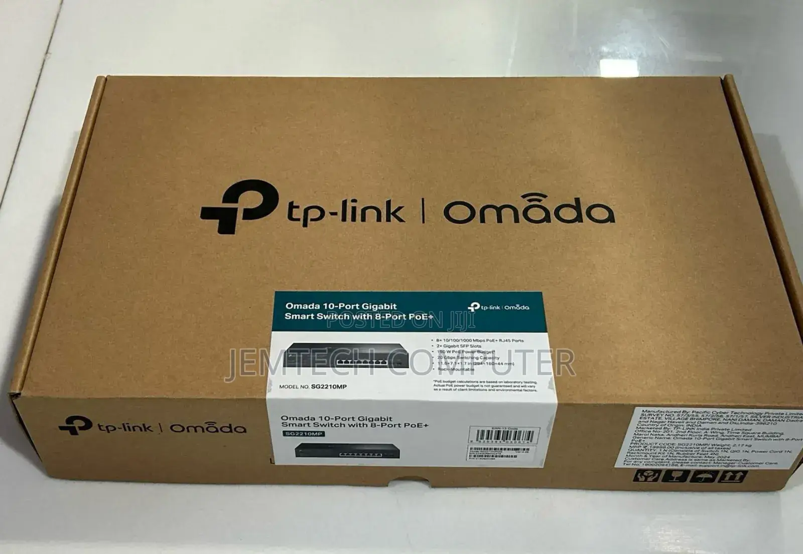Tp-Link Jetstream 10-Port Gigabit Smart Switch,8 Poe+ 2 Gigabit SFP