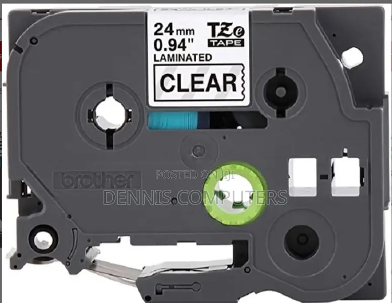 Brother 24mm X 8m Black on White Label Tape