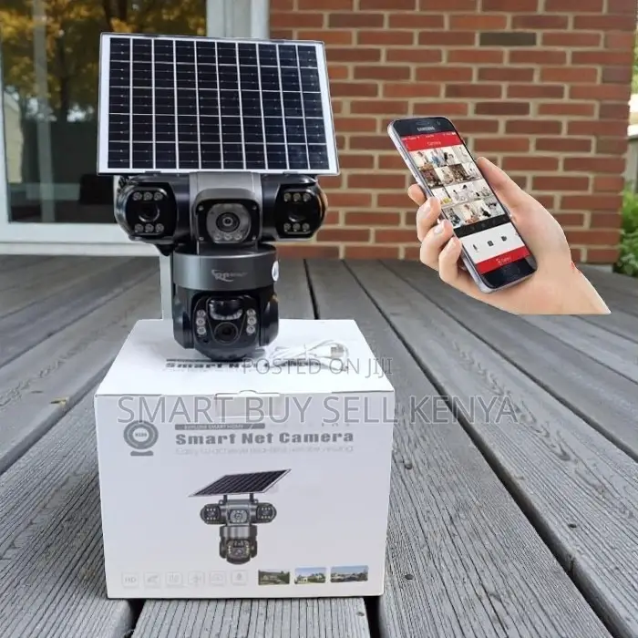 Multi-User Access 12mp 4g PTZ Rotating Triple Lens Solar CCTV Camera