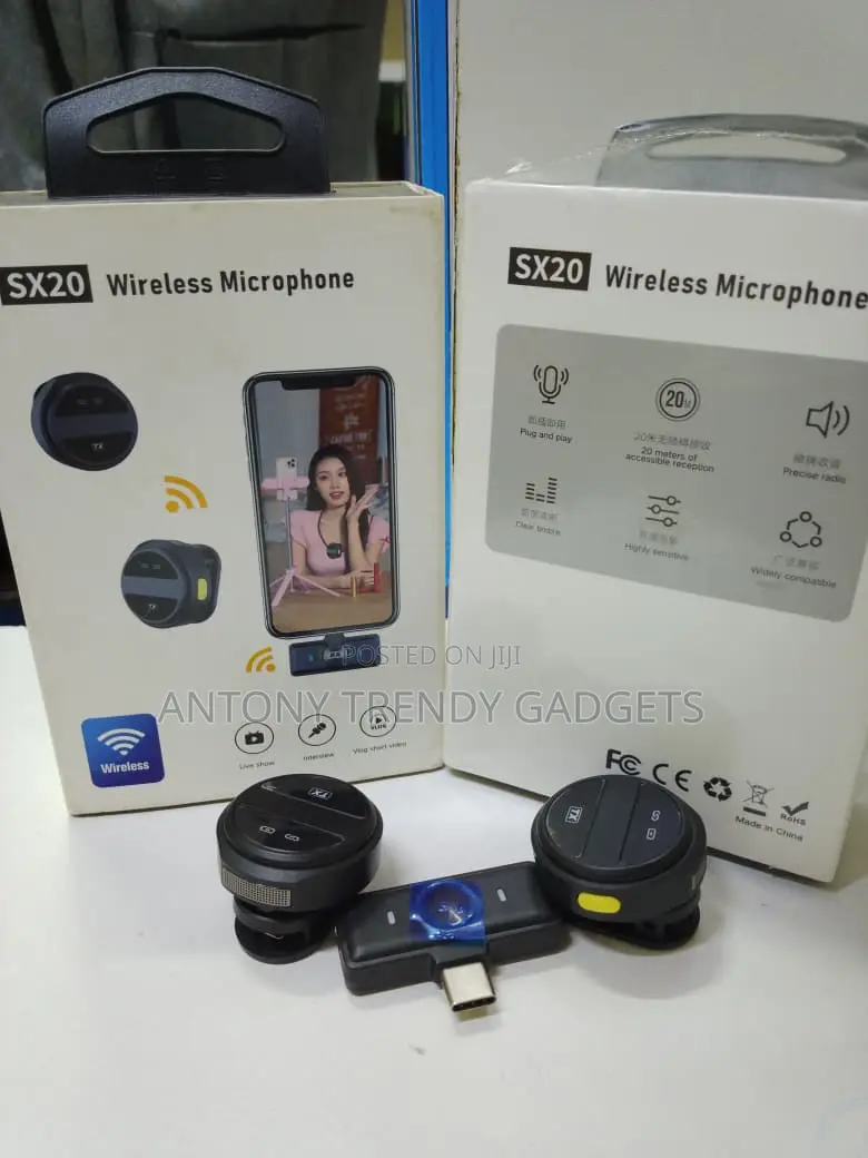 Sx20 Wireless Mic for Vlogging/Interviews (Noise Red.)